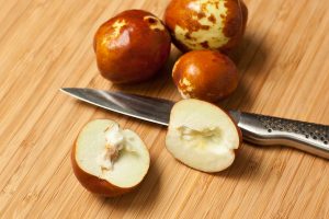 Jujubes fruits Cut in half
