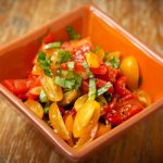 Roasted red pepper yellow tomato salad Roasted red pepper yellow tomato salad