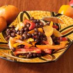 Black Garbanzo Salad Black garbanzo bean and pepper salad