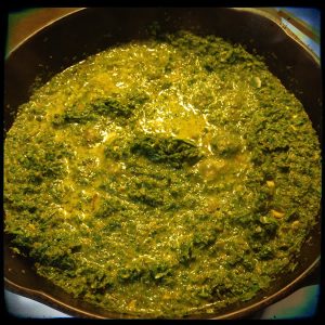 Cooking down the curried greens | The Recipe Renovator