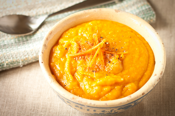 Spiced coconut yam soup from Karma Chow cookbook