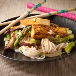 Miso Glazed Tofu with Asparagus and Rice Noodles | Recipe Renovator Miso Glazed Tofu with Asparagus and Rice Noodles | Recipe Renovator
