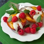 Grilled Peaches with cardamom-honey cream | A Cooking Light recipe renovation | Recipe Renovator Grilled Peaches with cardamom-honey cream