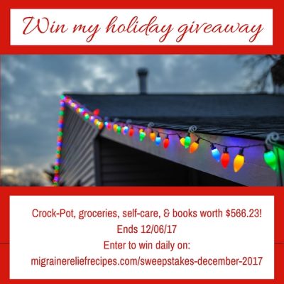 December 2017 giveaway worth $566.23, ends 12/06/17 at 11:59 PM PST